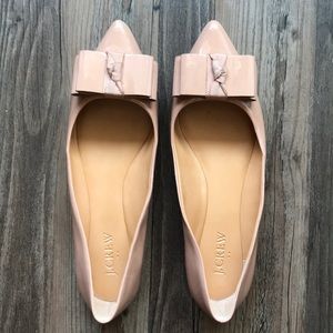 J. Crew Nude Bow Flats